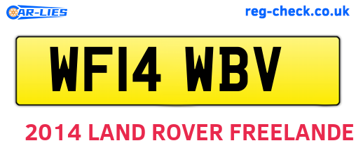 WF14WBV are the vehicle registration plates.