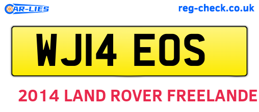 WJ14EOS are the vehicle registration plates.