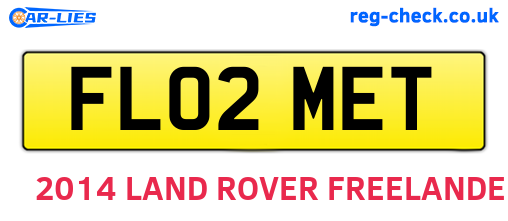 FL02MET are the vehicle registration plates.