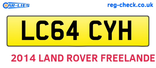 LC64CYH are the vehicle registration plates.