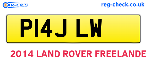 P14JLW are the vehicle registration plates.