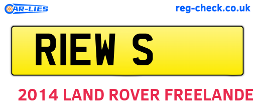 R1EWS are the vehicle registration plates.