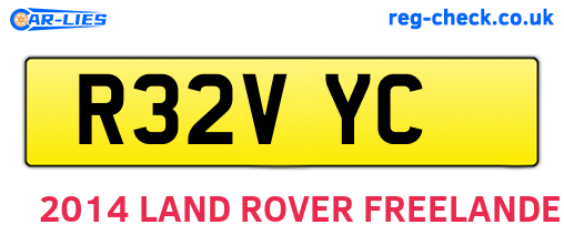 R32VYC are the vehicle registration plates.