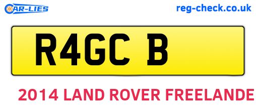 R4GCB are the vehicle registration plates.