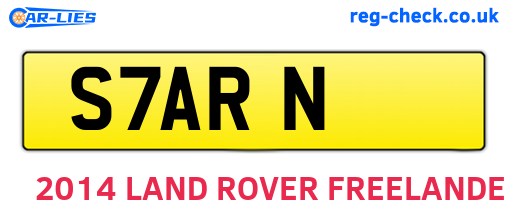 S7ARN are the vehicle registration plates.