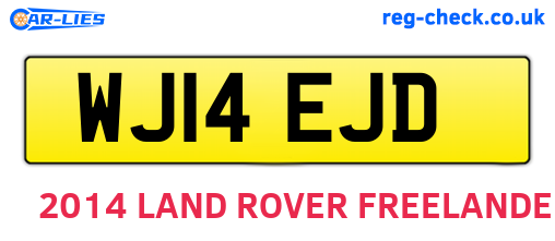 WJ14EJD are the vehicle registration plates.