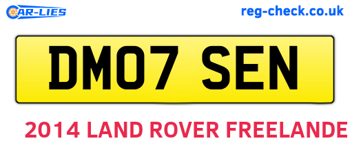 DM07SEN are the vehicle registration plates.
