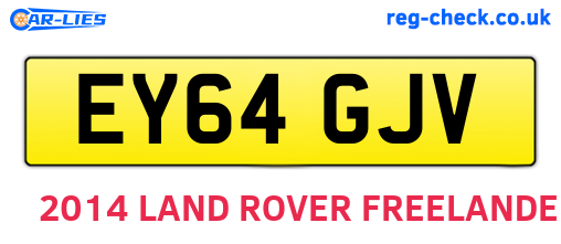 EY64GJV are the vehicle registration plates.