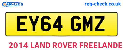 EY64GMZ are the vehicle registration plates.