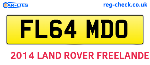 FL64MDO are the vehicle registration plates.