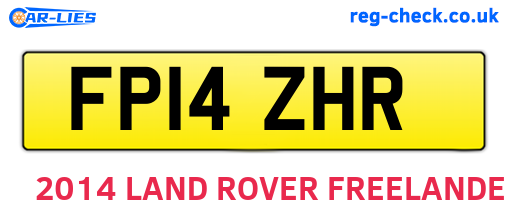 FP14ZHR are the vehicle registration plates.