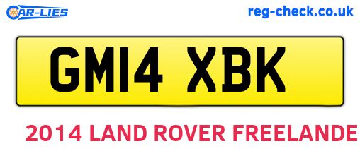 GM14XBK are the vehicle registration plates.