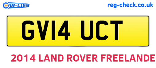 GV14UCT are the vehicle registration plates.