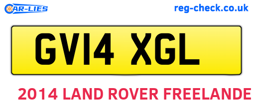 GV14XGL are the vehicle registration plates.