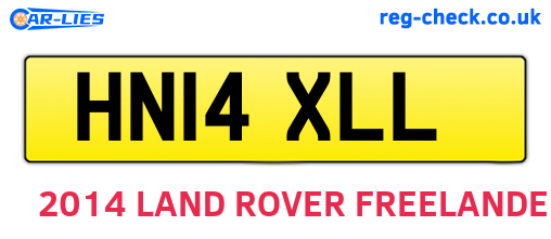 HN14XLL are the vehicle registration plates.