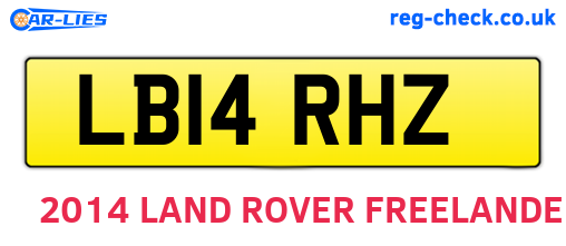 LB14RHZ are the vehicle registration plates.