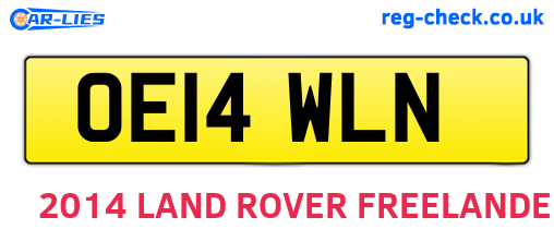 OE14WLN are the vehicle registration plates.