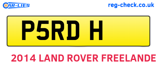 P5RDH are the vehicle registration plates.