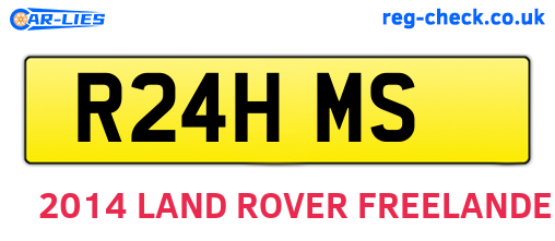 R24HMS are the vehicle registration plates.
