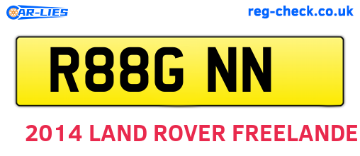 R88GNN are the vehicle registration plates.