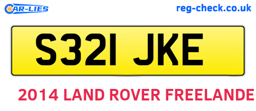 S321JKE are the vehicle registration plates.