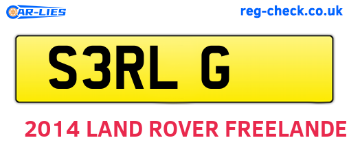S3RLG are the vehicle registration plates.