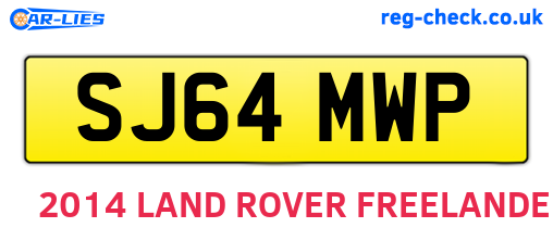 SJ64MWP are the vehicle registration plates.