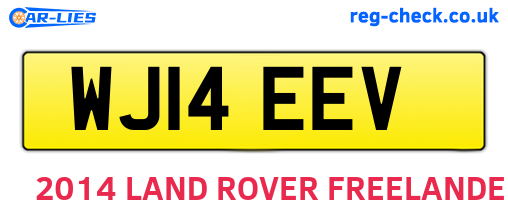 WJ14EEV are the vehicle registration plates.