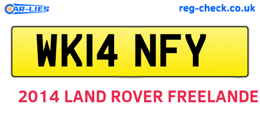 WK14NFY are the vehicle registration plates.