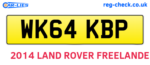 WK64KBP are the vehicle registration plates.