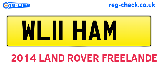 WL11HAM are the vehicle registration plates.