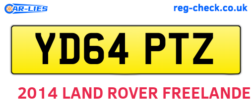YD64PTZ are the vehicle registration plates.