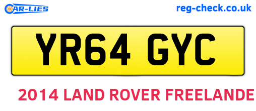YR64GYC are the vehicle registration plates.