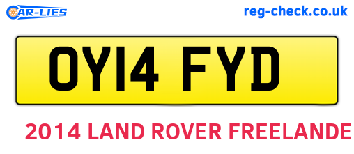 OY14FYD are the vehicle registration plates.
