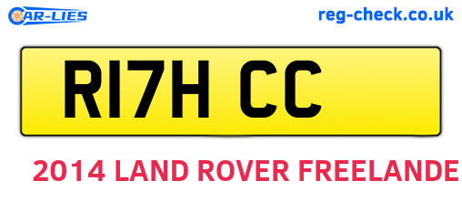 R17HCC are the vehicle registration plates.