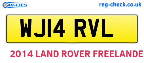 WJ14RVL are the vehicle registration plates.