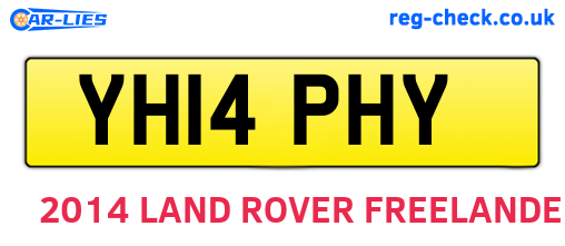YH14PHY are the vehicle registration plates.