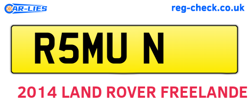R5MUN are the vehicle registration plates.