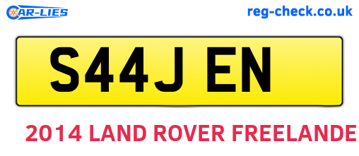 S44JEN are the vehicle registration plates.