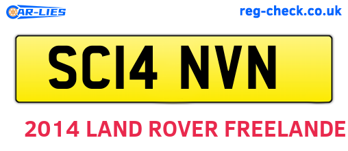 SC14NVN are the vehicle registration plates.