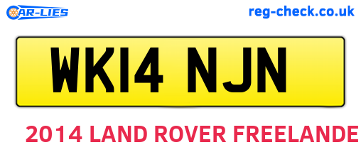 WK14NJN are the vehicle registration plates.
