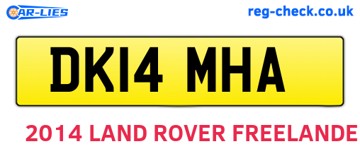 DK14MHA are the vehicle registration plates.