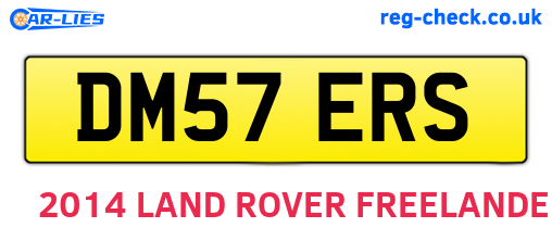 DM57ERS are the vehicle registration plates.