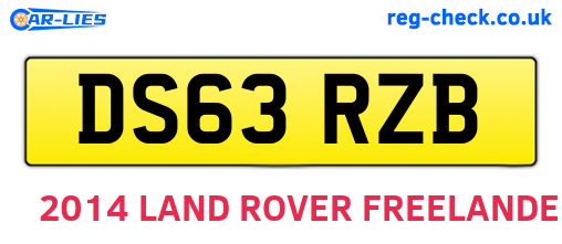 DS63RZB are the vehicle registration plates.