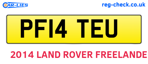 PF14TEU are the vehicle registration plates.