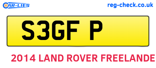 S3GFP are the vehicle registration plates.