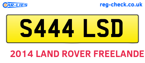 S444LSD are the vehicle registration plates.
