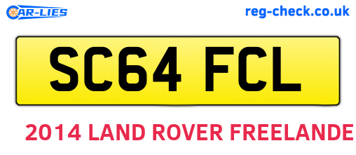 SC64FCL are the vehicle registration plates.