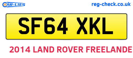 SF64XKL are the vehicle registration plates.