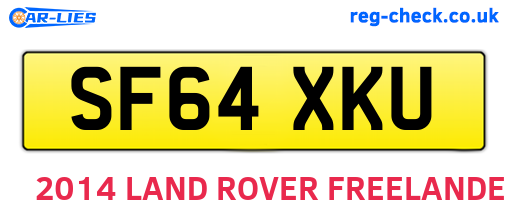 SF64XKU are the vehicle registration plates.